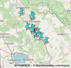 Mappa Via Gandhi - Zona Ind.le, 06012 Montone PG, Italia (8.62)