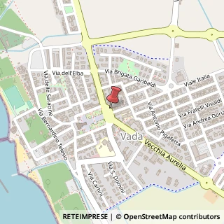 Mappa Piazza Garibaldi, 105, 57016 Vada LI, Italia, 57016 Rosignano Marittimo, Livorno (Toscana)