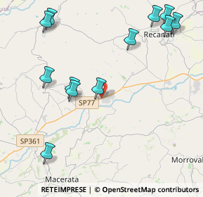 Mappa Zonda inustriale, 62019 Recanati MC, Italia (5.32917)