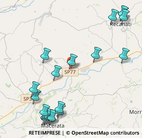 Mappa Via Aldo Moro, 62010 Sambucheto MC, Italia (5.67211)