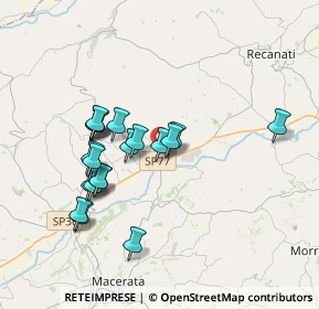 Mappa Via Aldo Moro, 62010 Sambucheto MC, Italia (3.408)