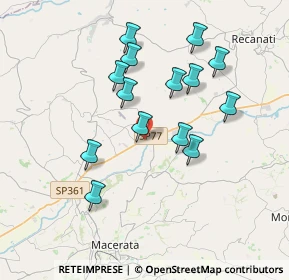 Mappa SP 77 val di Chienti KM 107+309, 62010 Sambucheto MC, Italia (3.51429)