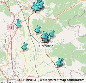 Mappa Via Martiri di Nassiriya, 52043 Castiglion Fiorentino AR, Italia (8.464)