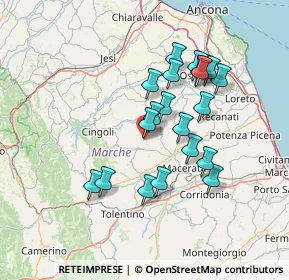 Mappa Via Fausto Coppi, 62010 Appignano MC, Italia (12.851)