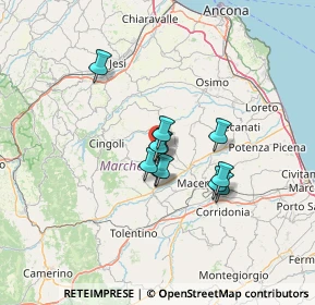 Mappa Via Fausto Coppi, 62010 Appignano MC, Italia (9.31727)