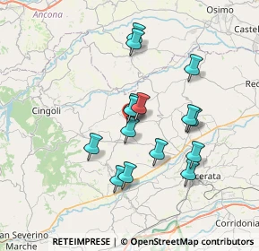 Mappa Via Fausto Coppi, 62010 Appignano MC, Italia (6.3)
