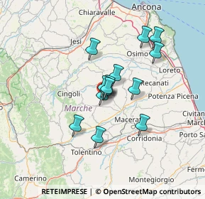 Mappa Via Ugo Foscolo, 62010 Appignano MC, Italia (9.98357)