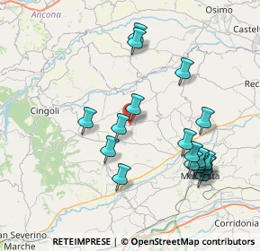Mappa Via Ugo Foscolo, 62010 Appignano MC, Italia (8.41263)