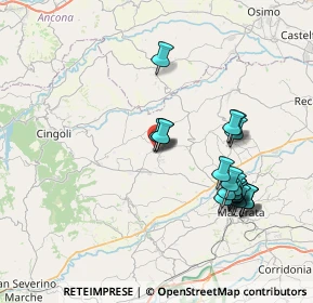 Mappa Via Ugo Foscolo, 62010 Appignano MC, Italia (7.7975)