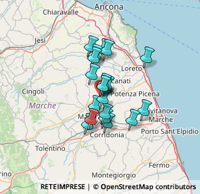 Mappa Via della Repubblica, 62010 Montecassiano MC, Italia (8.839)