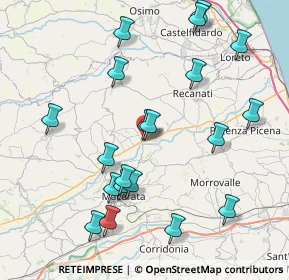 Mappa Via della Repubblica, 62010 Montecassiano MC, Italia (9.0075)