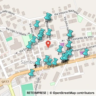 Mappa Via Enrico Fermi, 62010 Sambucheto MC, Italia (0.10714)