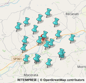 Mappa Via Enrico Fermi, 62010 Sambucheto MC, Italia (3.619)