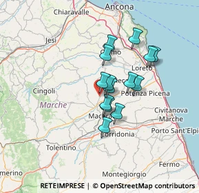 Mappa Località Salimbeni, 62010 Montecassiano MC, Italia (9.97143)