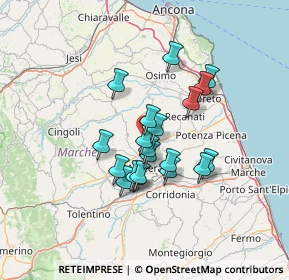 Mappa Località Salimbeni, 62010 Montecassiano MC, Italia (10.713)