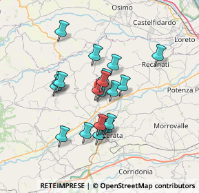 Mappa Località Salimbeni, 62010 Montecassiano MC, Italia (5.645)