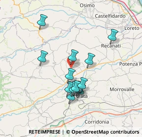 Mappa Località Salimbeni, 62010 Montecassiano MC, Italia (6.41462)