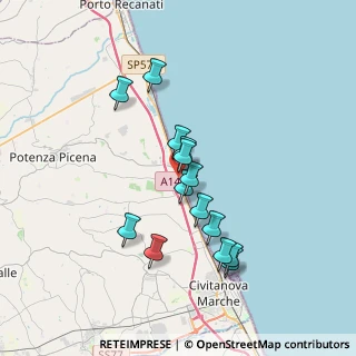 Mappa Viale Regina Margherita, 62018 Potenza Picena MC, Italia (3.17857)