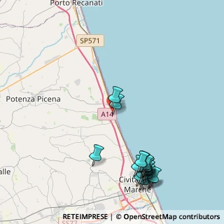 Mappa Viale Regina Margherita, 62018 Potenza Picena MC, Italia (5.3815)