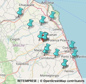 Mappa SS 77 Val Di Chienti Km 101+036, 62010 Montecassiano MC, Italia (14.54071)