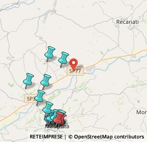 Mappa SS 77 Val Di Chienti Km 101+036, 62010 Montecassiano MC, Italia (5.86)