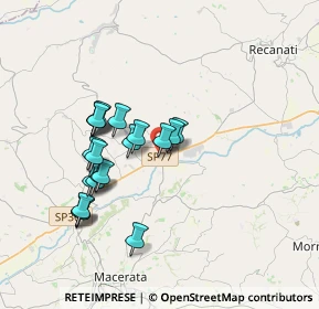 Mappa SP Montecassiano Sambucheto, 62010 Sambucheto MC (3.2915)