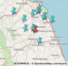 Mappa Via villa mattei, 62010 Montecassiano MC, Italia (13.22357)