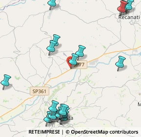 Mappa Via villa mattei, 62010 Montecassiano MC, Italia (5.817)