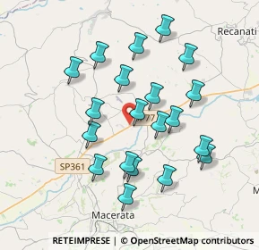 Mappa Via villa mattei, 62010 Montecassiano MC, Italia (3.594)