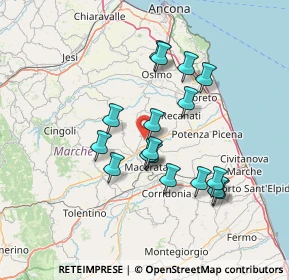 Mappa 62010 Montecassiano MC, Italia (12.79706)