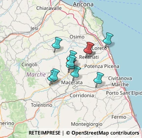 Mappa 62010 Montecassiano MC, Italia (8.58545)