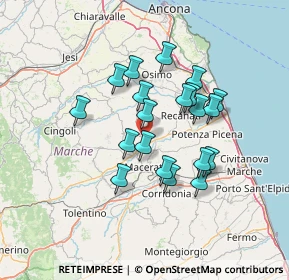 Mappa 62010 Montecassiano MC, Italia (11.824)