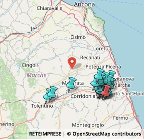 Mappa 62010 Montecassiano MC, Italia (16.9185)
