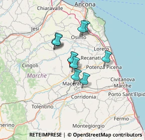 Mappa SP Montecassiano, 62010 Fontanelle , Italia (9.19364)