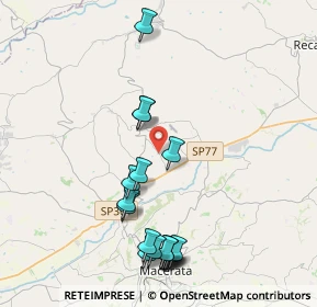 Mappa SP Montecassiano, 62010 Fontanelle , Italia (4.55556)