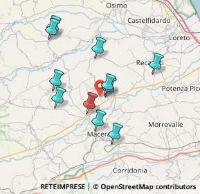 Mappa SP Montecassiano, 62010 Fontanelle , Italia (6.69364)