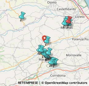 Mappa SP Montecassiano, 62010 Fontanelle , Italia (7.38438)