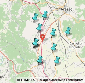 Mappa A1 Milano - Napoli, 52048 Monte San Savino AR, Italia (6.36)