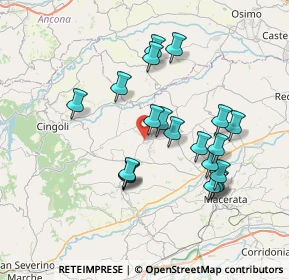 Mappa Via Gabriele D'Annunzio, 62010 Appignano MC, Italia (7.017)