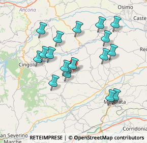 Mappa Via Gabriele D'Annunzio, 62010 Appignano MC, Italia (7.38647)