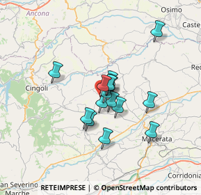 Mappa Via Gabriele D'Annunzio, 62010 Appignano MC, Italia (4.84533)