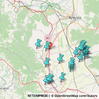 Mappa SGC Grosseto-Fano, 52048 Monte San Savino AR, Italia (10.2785)