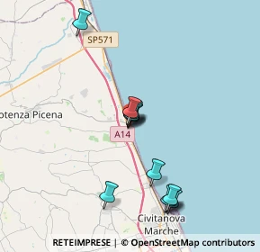 Mappa Lungomare Marinai D'Italia, 62018 Potenza Picena MC, Italia (3.35083)