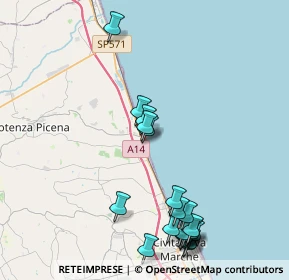 Mappa Lungomare Marinai D'Italia, 62018 Potenza Picena MC, Italia (4.9575)