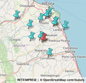 Mappa Via Tambroni, 62010 Montecassiano MC, Italia (12.85286)