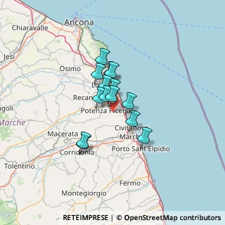 Mappa Via Montecanepino, 62018 Potenza Picena MC, Italia (8.795)