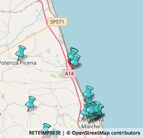 Mappa Via Duca degli Abruzzi, 62018 Potenza Picena MC, Italia (5.7735)