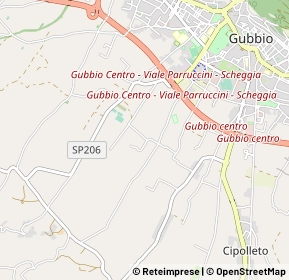 Mappa Via Peppino Impastato, 06024 Gubbio PG, Italia (0.99615)