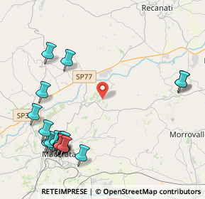 Mappa Contrada Isola, 62100 Macerata MC, Italia (5.6115)