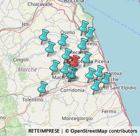 Mappa Contrada Isola, 62100 Macerata MC, Italia (10.66944)